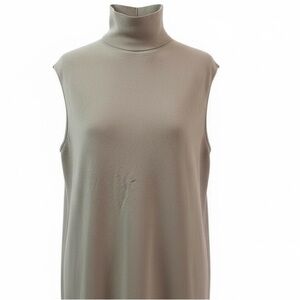 H&M Plus Size Beige Knit Sleeveless Mock Neck Sweater